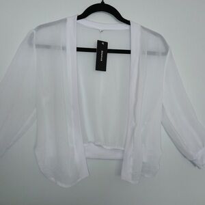 Sheer White Cardigan